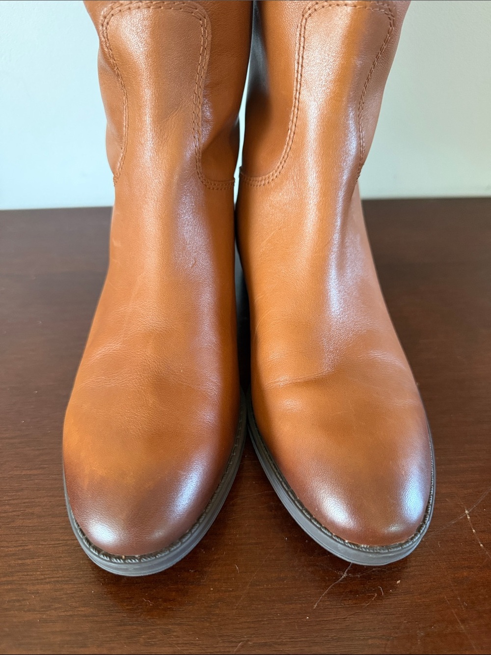 Sam Edelman Penny Riding Boots Equestrian Whiskey Leather US 6 Timeless Classic - Picture 9 of 16
